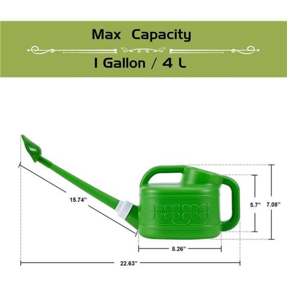 Plastic Watering Can 1 Gallon/4-Liter,360 Degree Rotation Sprinkler Head - Picture 6 of 7